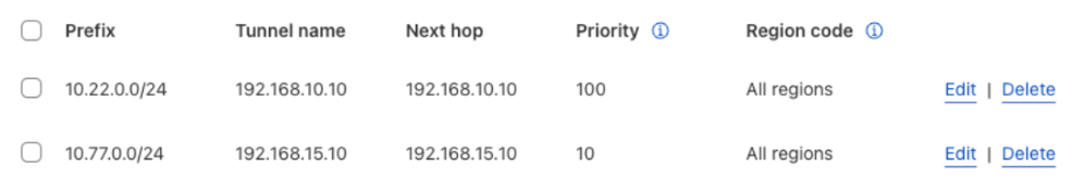 Static route values from Cloudflare dashboard